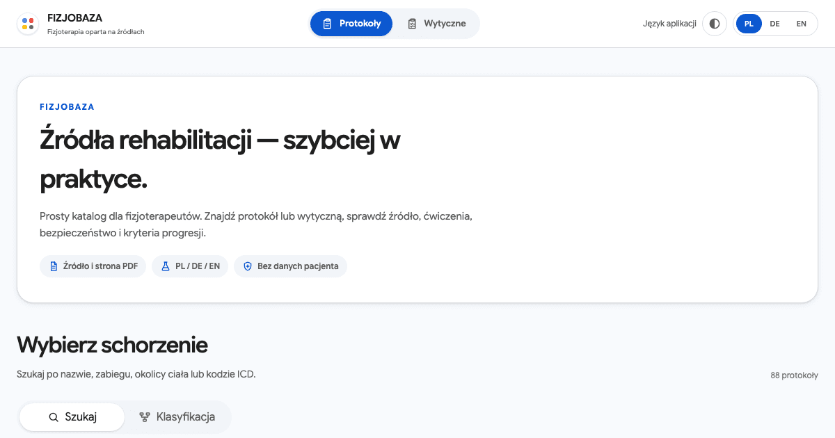 Wiedza dla Fizjoterapeutów